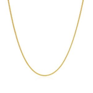 16 inch, 10k Yellow Gold Wheat Chain 1.0mm